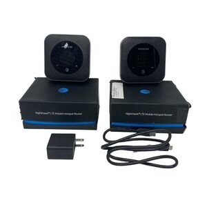 (LOT OF 2) Netgear Nighthawk M1 MR1100 LTE Mobile Hotspot Router AT&T Black